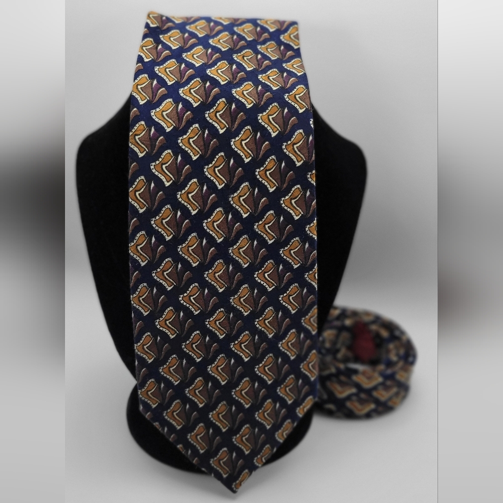 Dior Brown and Blue Classic Tie